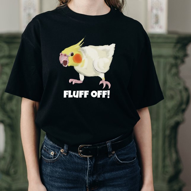 T-shirt Funny Angry Lutino Cockatiel Fluff Off Pet Parrot  (Créateur téléchargé)