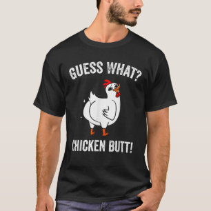 T-shirt Funny Animal Guess What Chicken Butt Cute Chickens