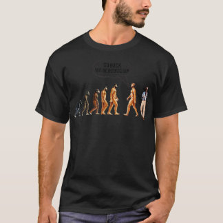 T-shirt Funny Anti Biden Evolution of Man Go Back We Screw