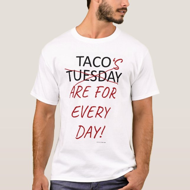 T-shirt Funny Anti Taco Mardi Moto (Devant)