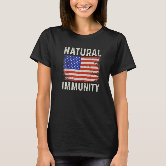T-shirt Funny Anti Vaccine Immunité naturelle Médicale Lib (Devant)
