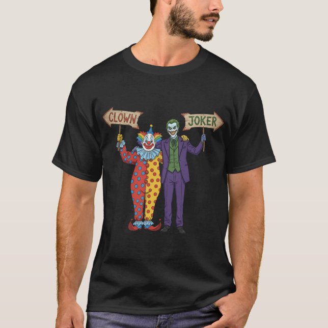 T-shirt Funny Arrow Direction Clowns to The Left Jokers to (Devant)