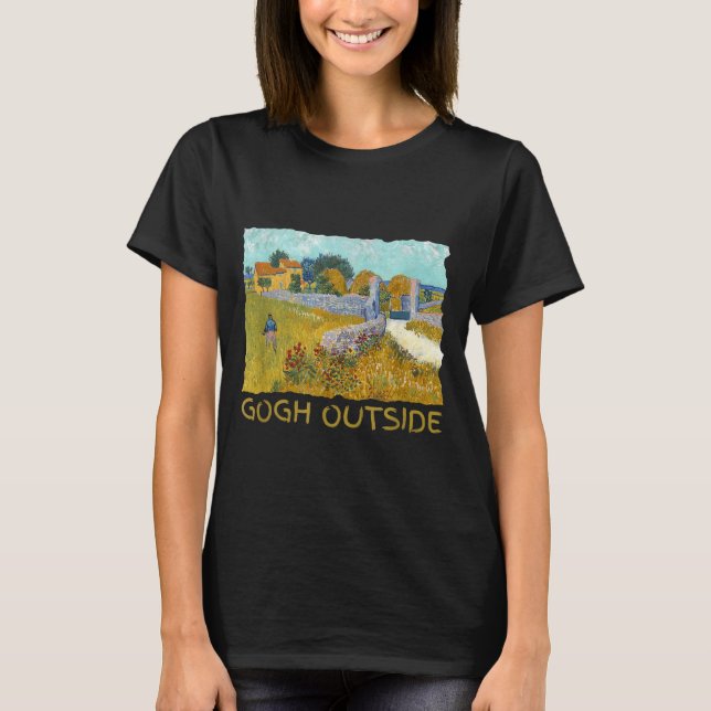 T-shirt Funny Artist Gogh Outside Starry Night Insrational (Devant)