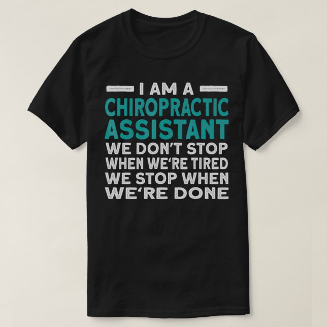 T-shirt Funny Assistant chiropratique (Design devant)