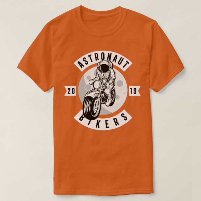 T-shirt Funny Astronaut Biker (Design devant)