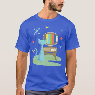 T-shirt Funny Atomic Chat Retro Télévision avec Vi