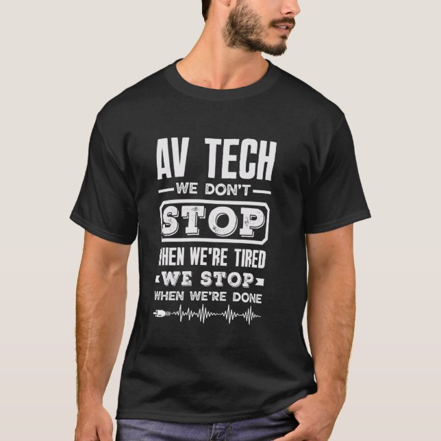 T-shirt Funny Audio Visual Technician Résoudre des problèm (Devant)