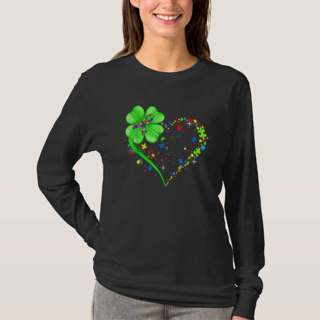 T-shirt Funny Autism Awareness St Patrick Day C Autism (Devant)
