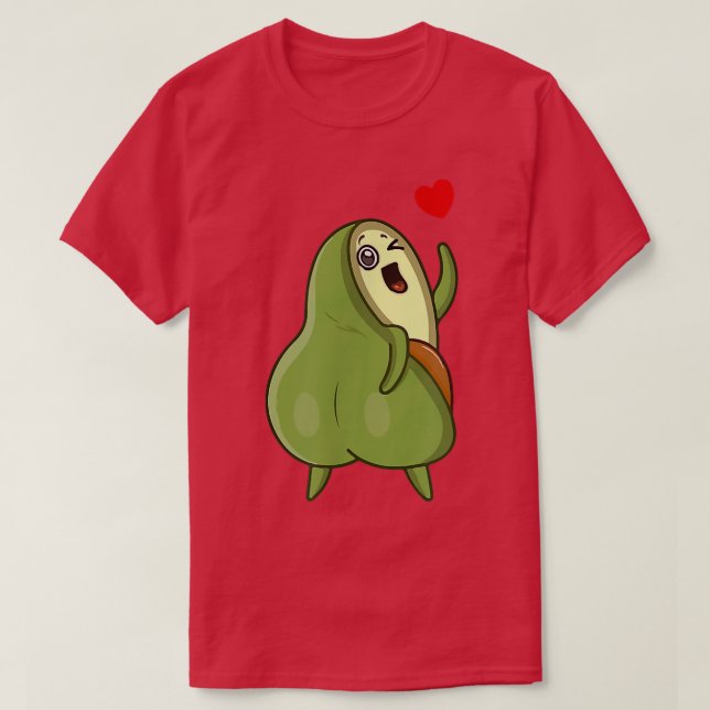 T-shirt Funny Avocado Cat Cute Face Graphic  (Design devant)