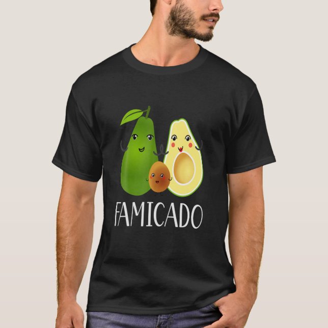 T-shirt Funny Avocado Famicado For Men Women Kinds (Devant)