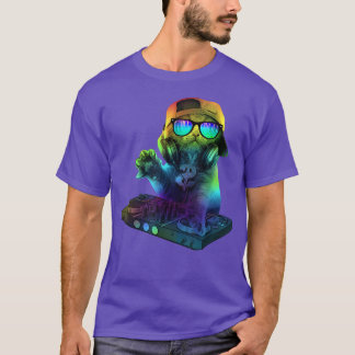 T-shirt Funny Awesome Cat Playing Music 695