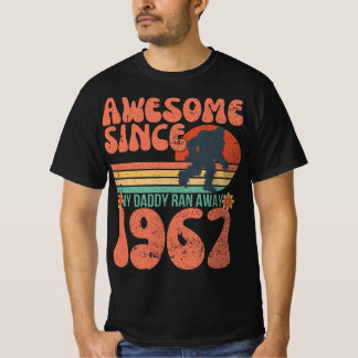 T-shirt Funny Awesome Sasquatch Retro Sunset Anniversaire