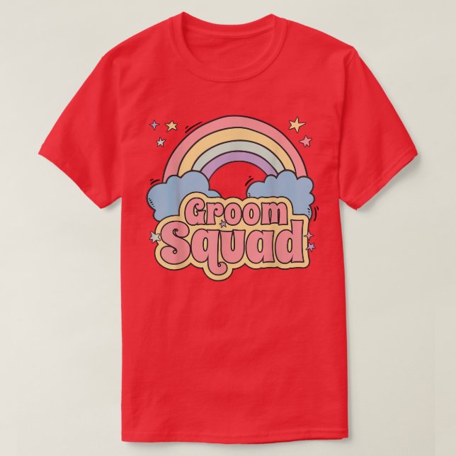 T-shirt Funny Bachelor Party Group Set Groom Squad (Design devant)