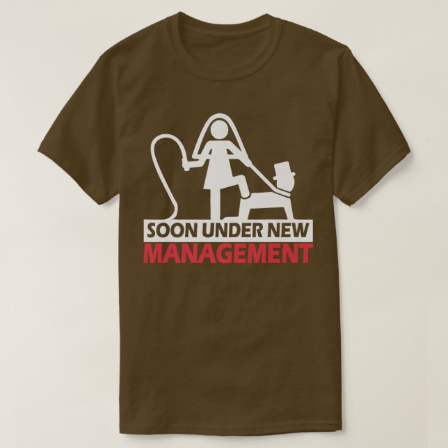 T-shirt Funny Bachelor Party Wedding Under New Management  (Design devant)
