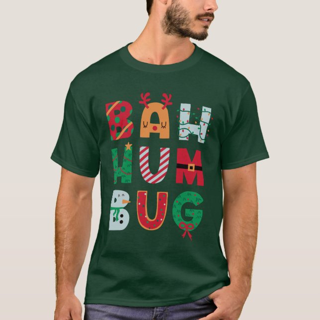 T-shirt Funny Bah Humbug Holiday (Devant)