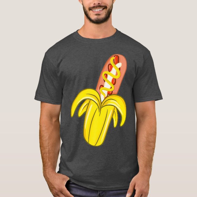 T-shirt Funny banana hot dog cadeau de saucisse (Devant)