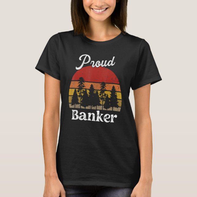 T-shirt Funny Banker Shirts Job Title Professions (Devant)