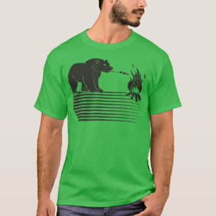T-shirt Funny Barbecue Ours Grillade Nature Forêt