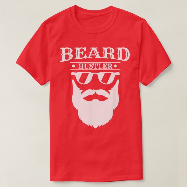 T-shirt Funny Barbier coiffeur Barbershop Beard Hustler (Design devant)