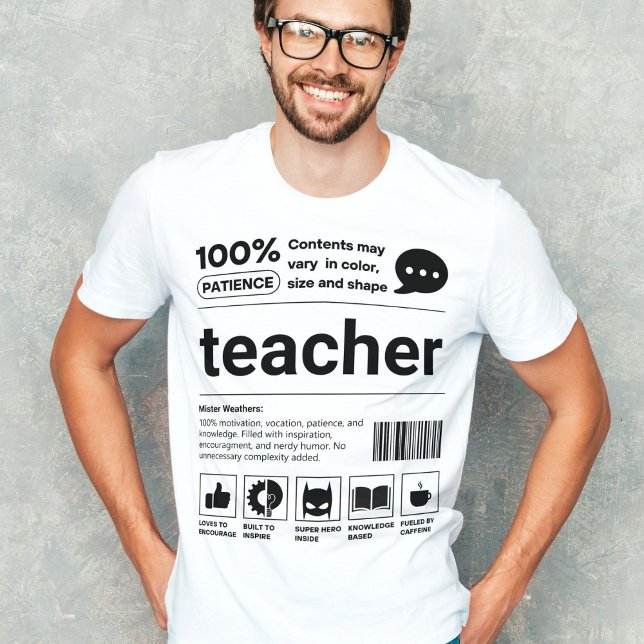 T-shirt Funny Barcode moderne Appréciation enseignant Cade (Créateur téléchargé)