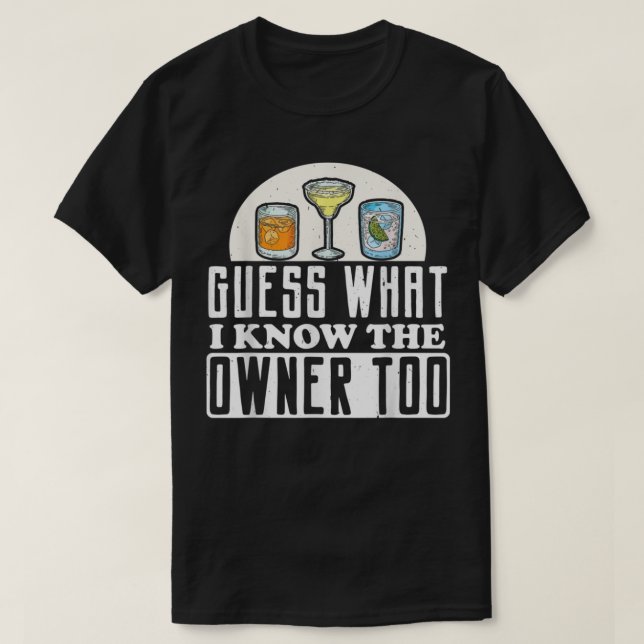 T-shirt Funny Bartending Guess What (Design devant)