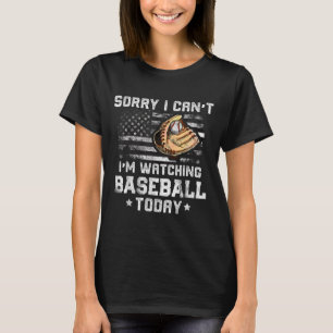 T-shirt Funny Baseball Boys Désolé Je ne peux pas regarder