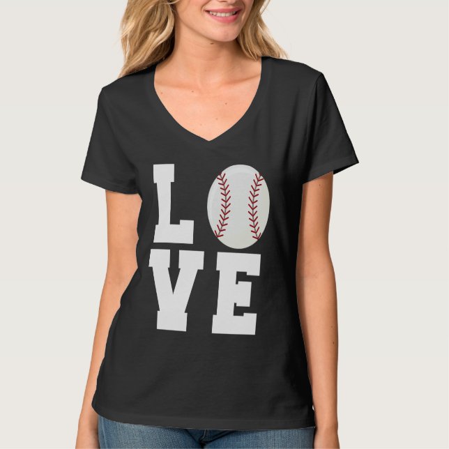 T-shirt Funny Baseball Love Mom Dad Coach Player Athlete S (Devant)