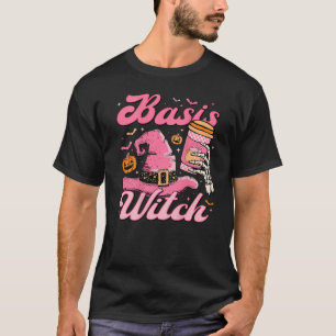 T-shirt Funny Basic Witch Halloween Casquette sorcière caf