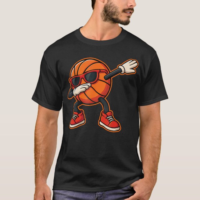T-shirt Funny Basketball Art For Men Dabbing Basketball Su (Devant)
