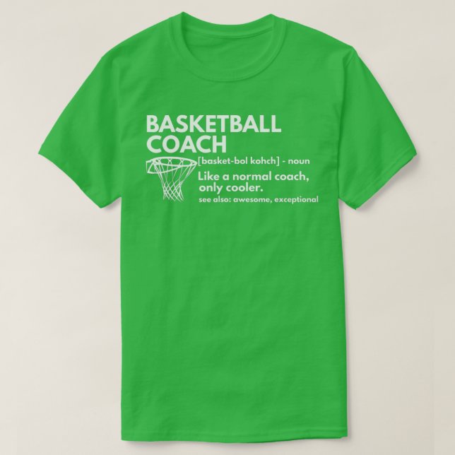 T-shirt Funny Basketball Coach Definition Coaching Gift (Design devant)
