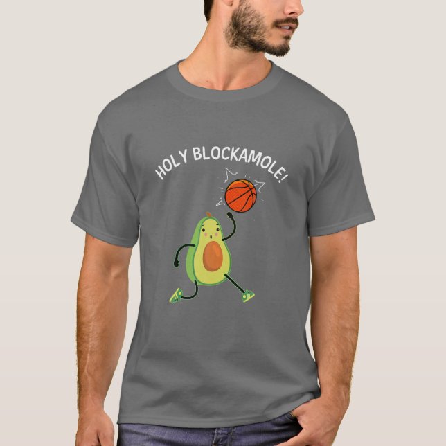 T-shirt Funny Basketball For Men Women Holy Guacamole (Devant)