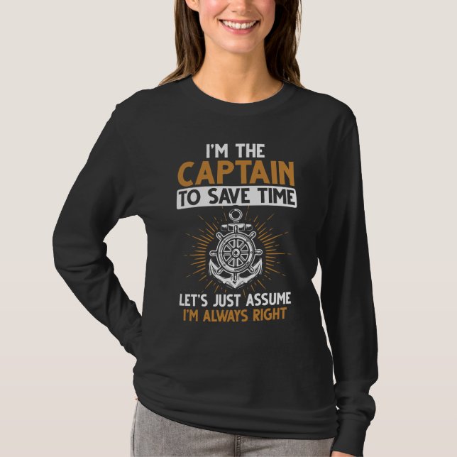 T-shirt Funny Bateau Capitaine Funny Plaisanteries (Devant)