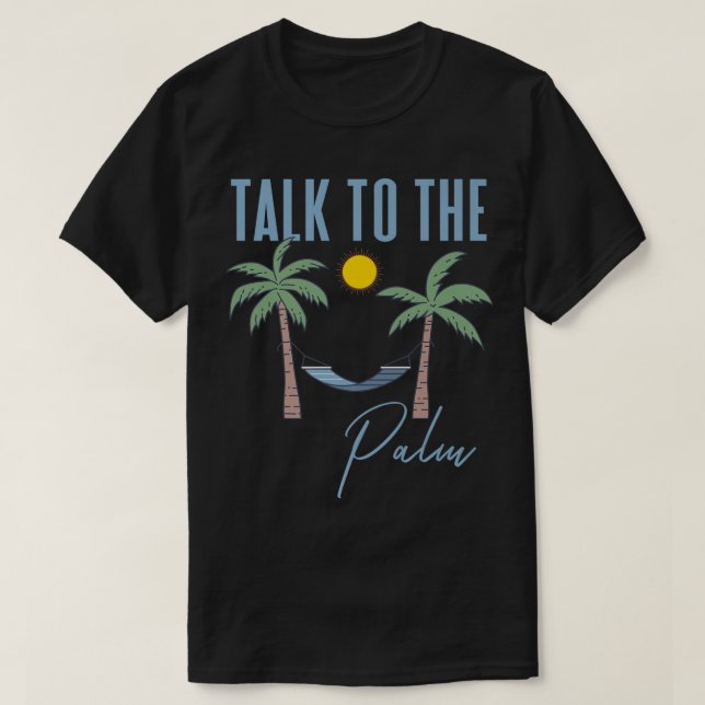 T-shirt Funny Beach Vacation Palm Design (Design devant)