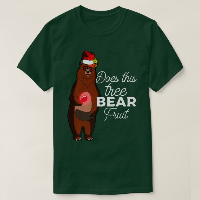 T-shirt Funny Bear  Figure Xmas Tree Noël Pyjama Fami (Design devant)