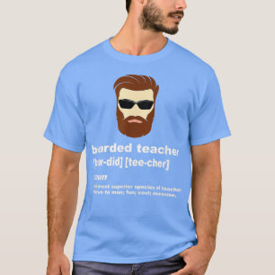T-shirt Funny Beard Enseignant Chemise Professeur Apprécia