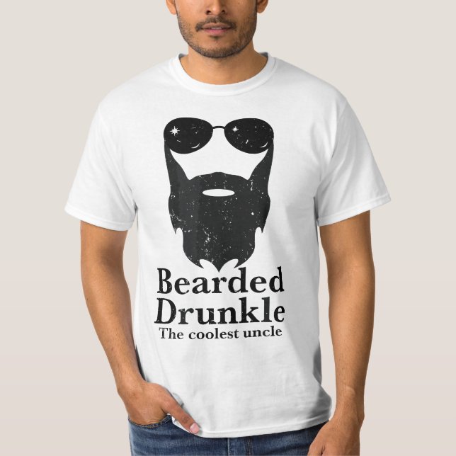 T-shirt Funny Bearded Drunkle Drunk Uncle Drinking Gift (Devant)