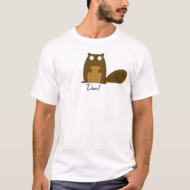 T-shirt Funny Beaver Dam (Devant)
