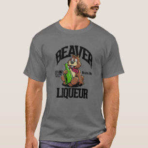 T-SHIRT FUNNY BEAVER LIQUOR BEAVER LIQUEUER LIQUEUER BOISS
