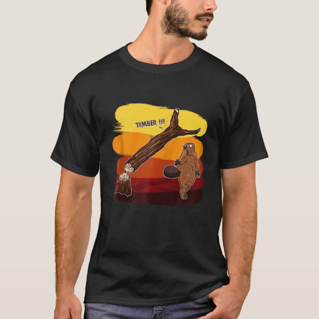T-shirt Funny Beaver Zip (Devant)