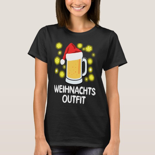T-shirt Funny beer Christmas outfit men's motif Christmas  (Devant)