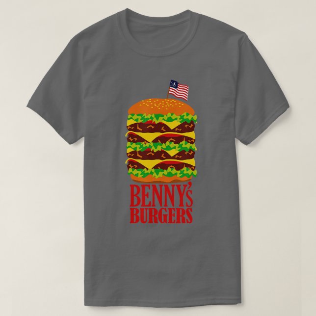 T-shirt Funny Bennys Burgers Onze Geek Nerd (Design devant)
