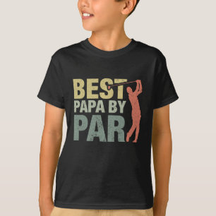 T-shirt Funny Best Papa By Par Fête des pères Golf Gift Gr