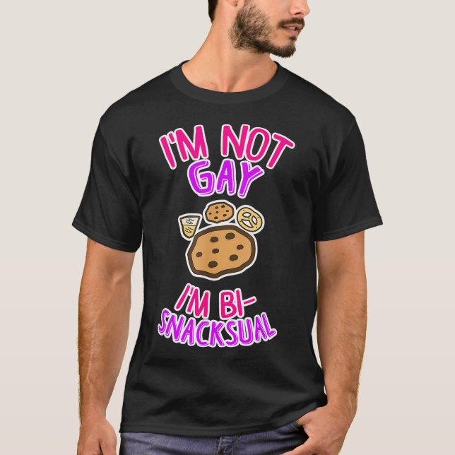 T-shirt Funny Bi Pride Bisexual LGBTQ BiSnacksual (Devant)