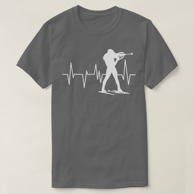T-shirt Funny Biathlon Winter Ski Skiing Fun Lovers (5)  (Design devant)
