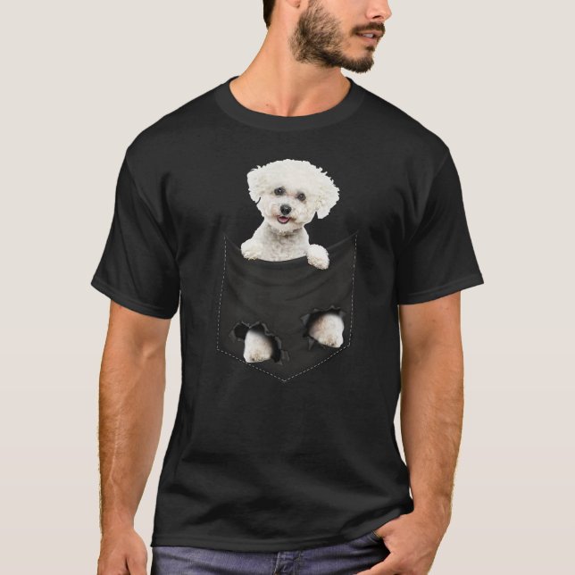 T-shirt Funny Bichon Frisé in Your Pocket for Bichon Frise (Devant)