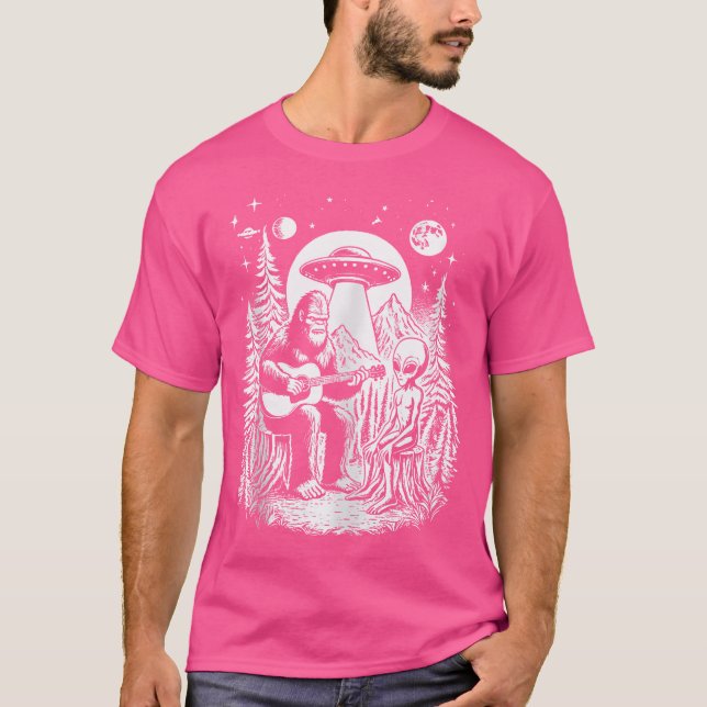 T-shirt Funny Bigfoot Alien vaisseau spatial Big Foot Sasq (Devant)