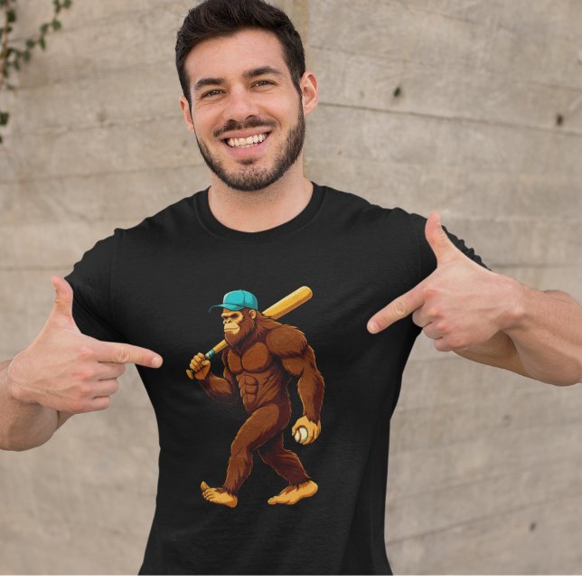 T-shirt Funny Bigfoot Baseball Player (Créateur téléchargé)