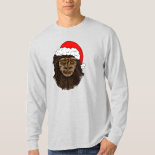 T-shirt Funny Bigfoot Dans L'Humour Sasquatch De Santa Hat
