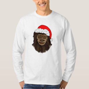T-shirt Funny Bigfoot Dans L'Humour Sasquatch De Santa Hat