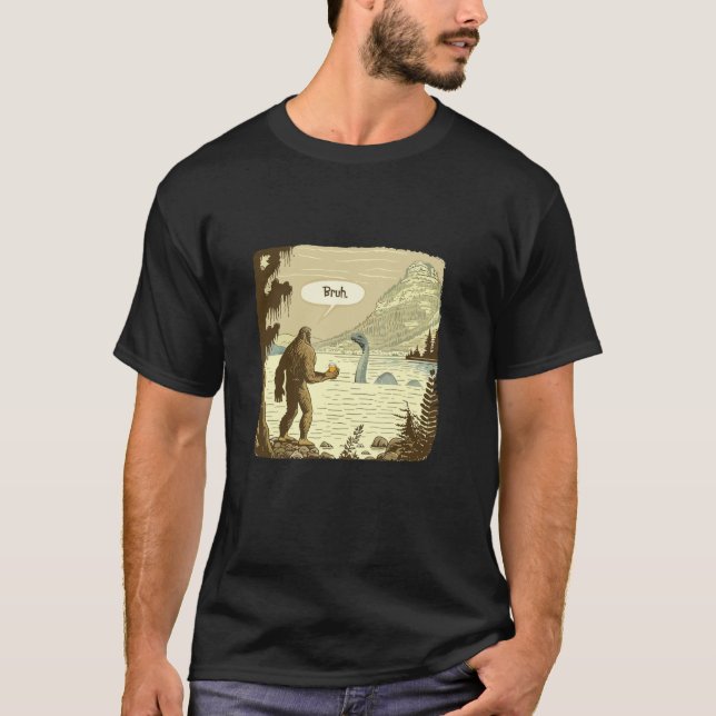 T-shirt Funny Bigfoot et Nessie Bruh Moment Beer T Shirt (Devant)